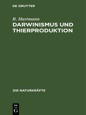 cover image of Darwinismus und Thierproduktion